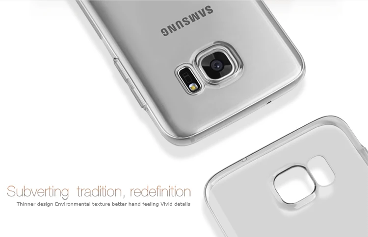 Из ТПУ, прозрачный, мягкий чехол для samsung Galaxy S7 edge, серия NILLKIN Nature, роскошный бренд, в розницу, посылка