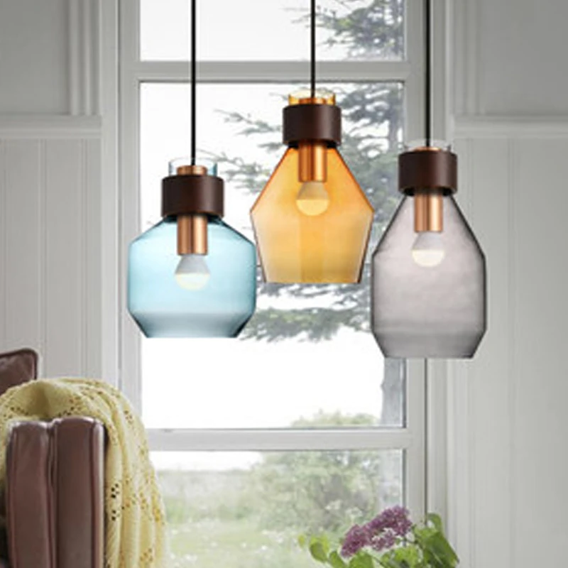 Moderne Anhanger Deckenleuchten Licht Kuche Kleine Lampenschirme Tischbeleuchtung Glas Esszimmer Lichter Nachthange Farbe Leuchten Dining Light Pendant Ceilinglight Glass Aliexpress