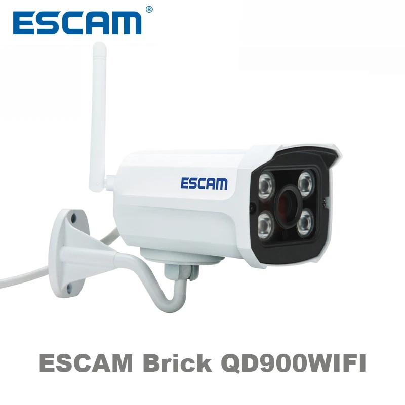 

ESCAM Brick QD900WIFI 2 MP full HD Network IR-Bullet Camera Day/Night IP66 onvif 2.2 1080p 3.6mm fixed Lens wireless ip camera