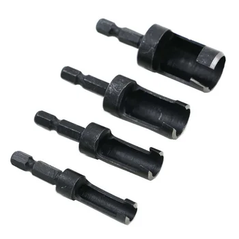 

4Pcs 1/4 Hex Shank Carbon Steel Wood Plug Cutter Cutting Tool Set Woodworking Drill Bit 6mm 10mm 13mm 16mm