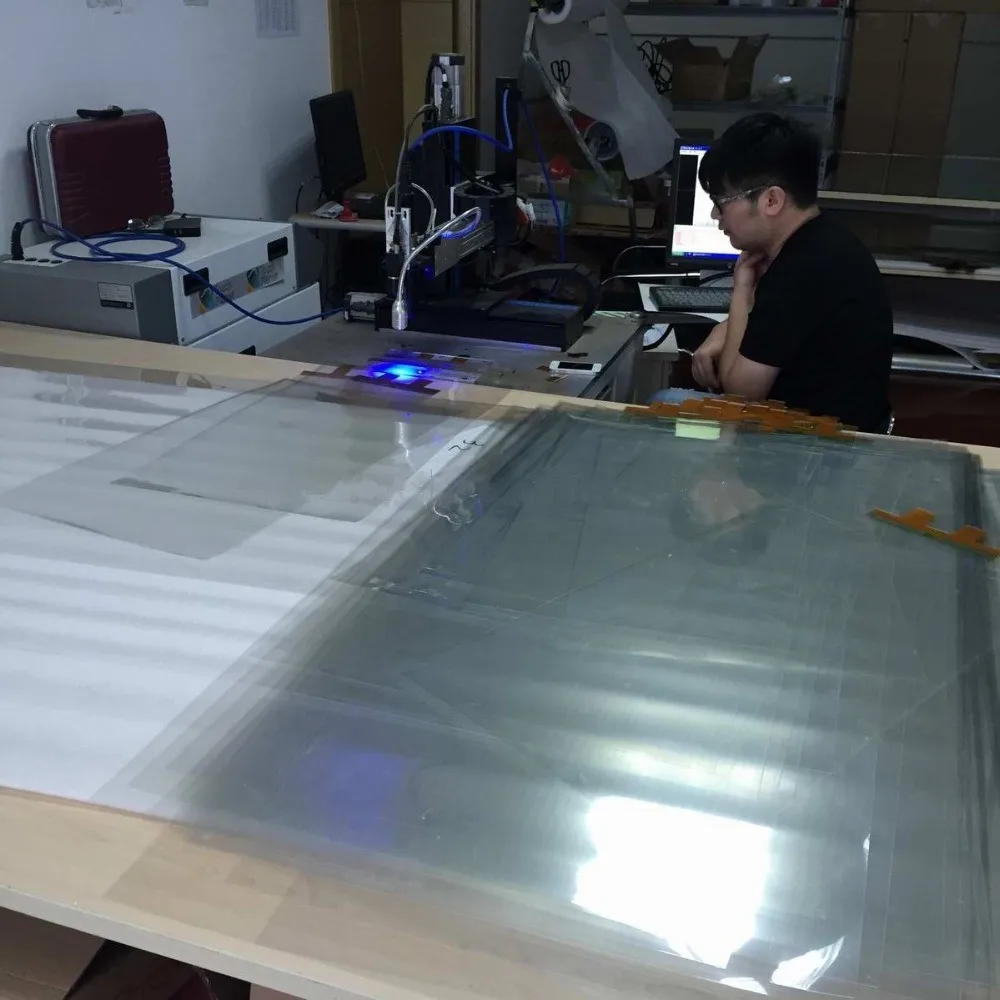 3" емкостная Интерактивная прозрачная сенсорная фольга пленка для стеклянного окна высокочувствительная Мультисенсорная экранная панель для волшебного зеркала