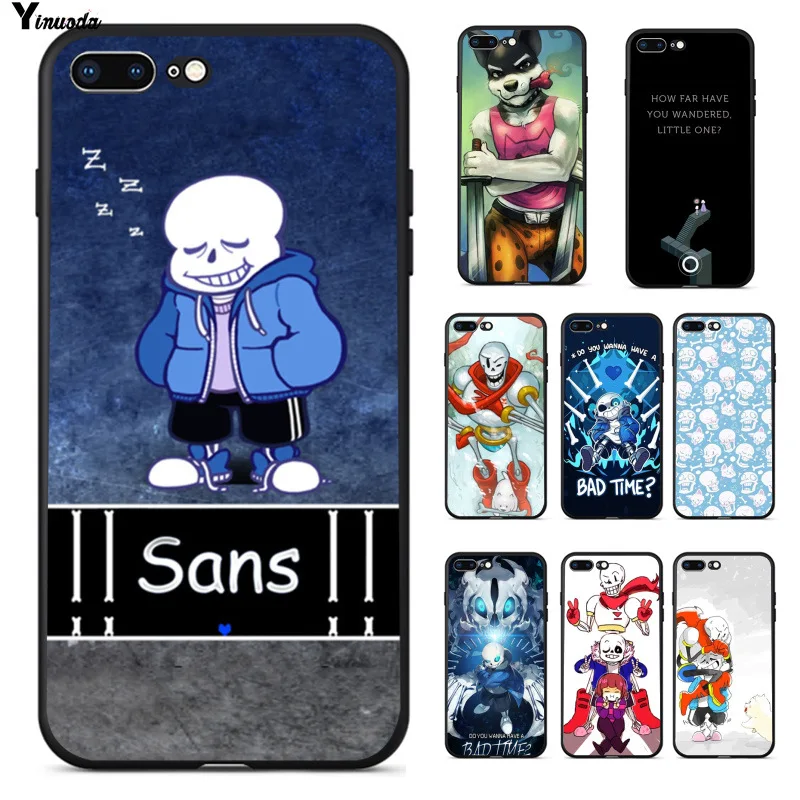 Мягкий резиновый Прозрачный чехол для телефона Yinuoda undertale papyrus sans doggo Apple iPhone 8 7 6 6S