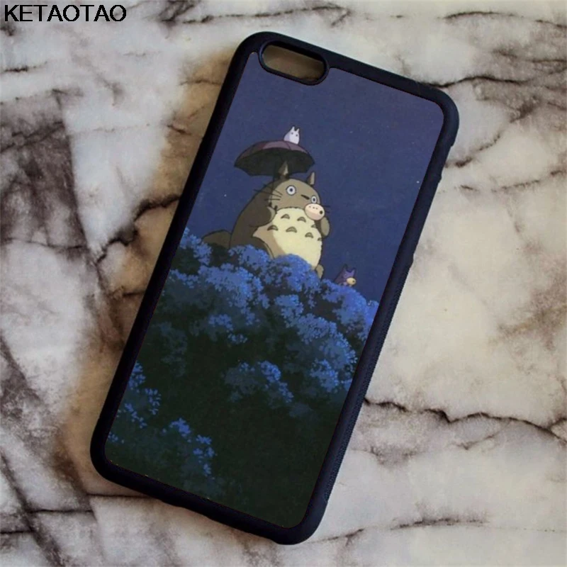 KETAOTAO Тоторо на ночь телефонные чехлы для iPhone 4S 5C 5S 6 6S 7 8 Plus X Samsung S7 NOTE чехол Мягкий