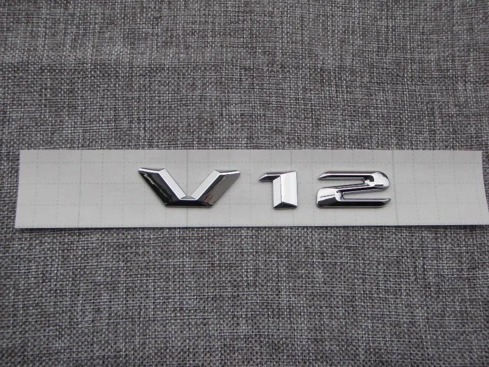 Хромированная наклейка с цифрами V12 ABS эмблема для багажника Mercedes Benz Maybach S600|badge