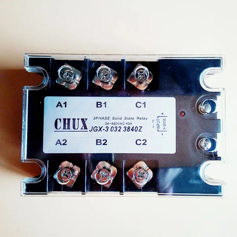 40A DC control AC three phase Solid state relay SSR 40A ZG33 40DA