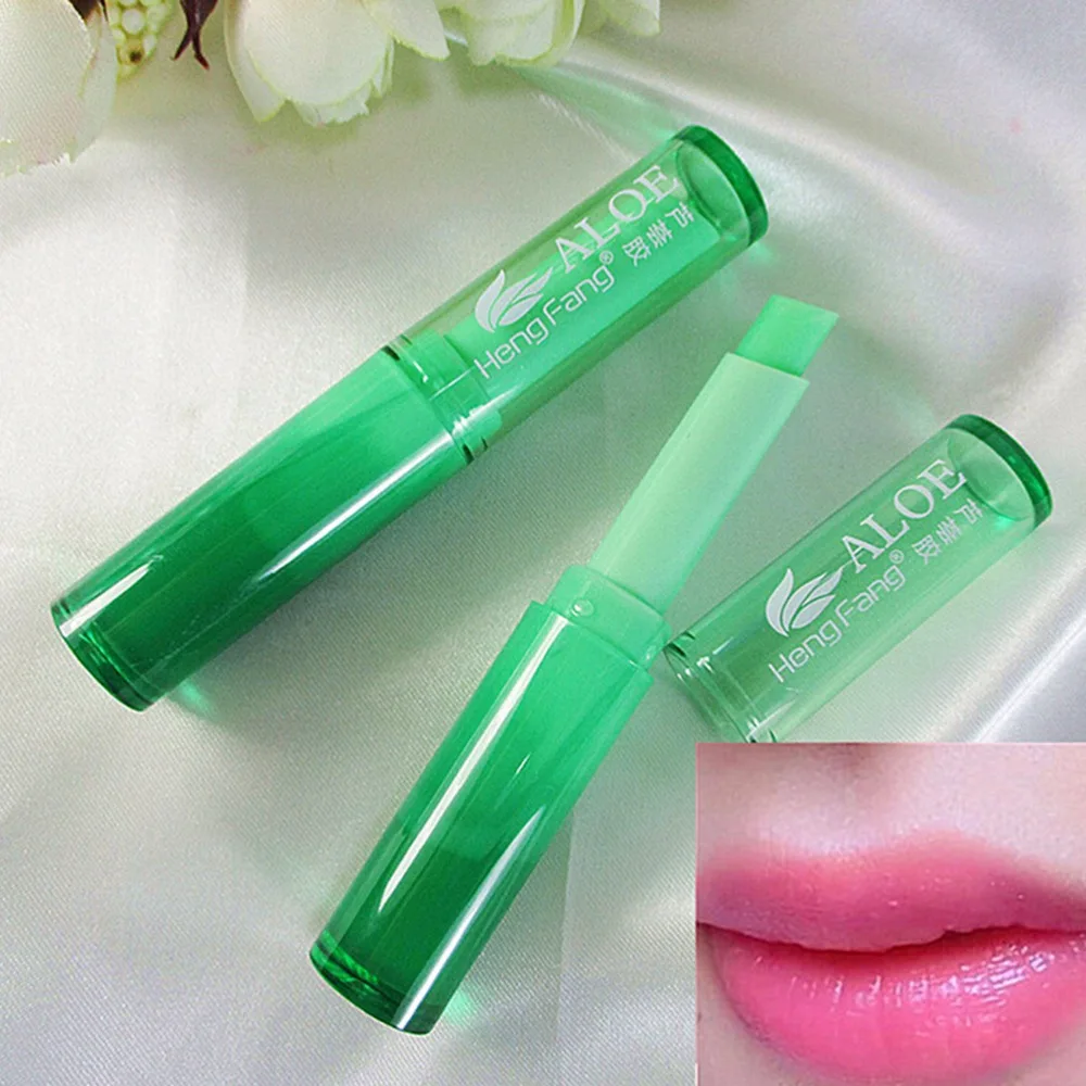 New 1PC Professional Magic Colour Temperature Change Color Aloe Lipstick Moisture Anti-Aging Protection Lip Balm