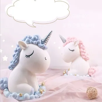 

Pink Unicorn Piggy Bank Money Bank Piggy Bank Resin Queen Save Money Home Decor New Year Gift for Kids