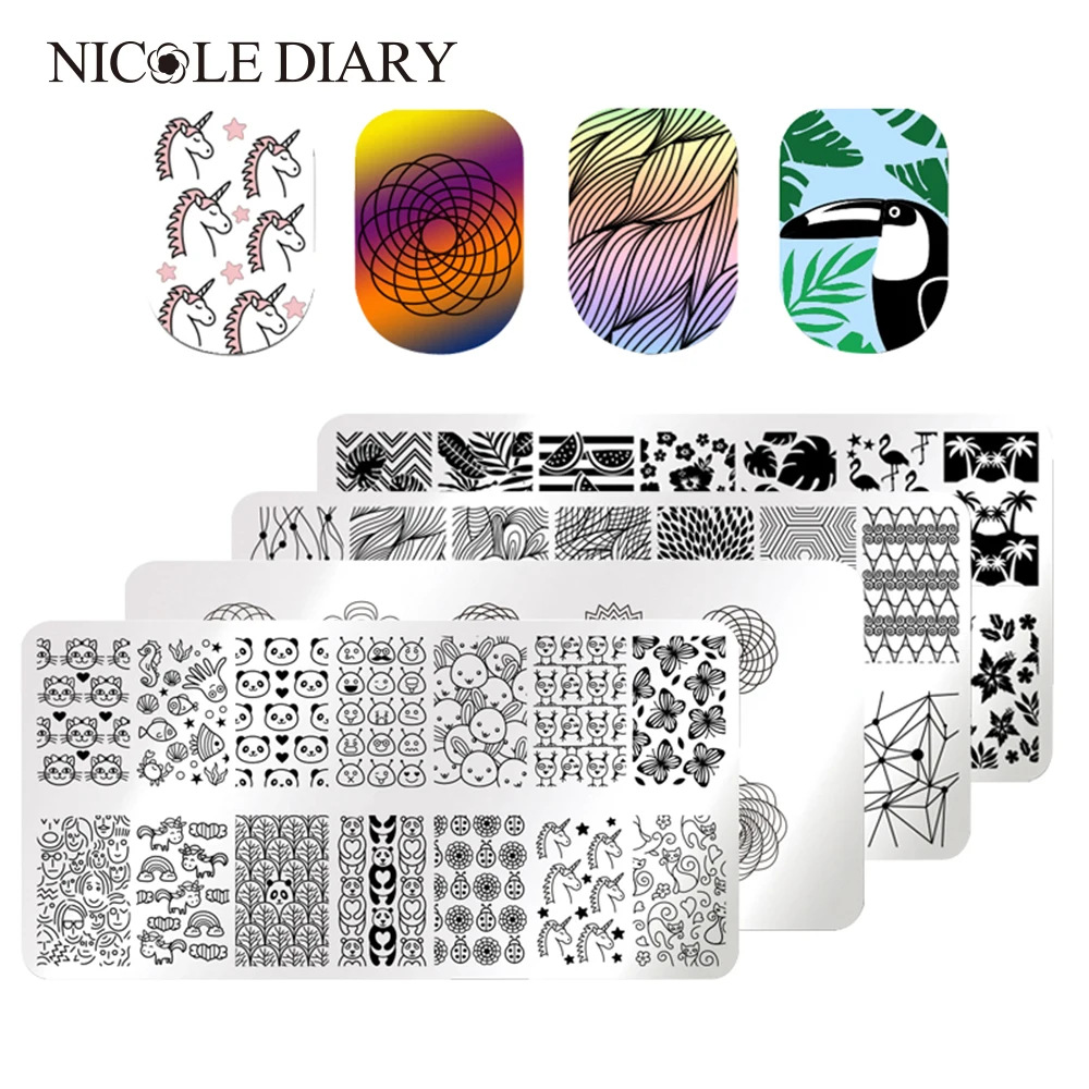 Online Shop Kartun Unicorn Panda Bunga Sepak Bola Geometri Stamp