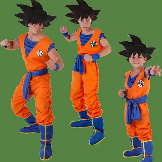 2016 Japanese Anime Dragon Ball Goku Cosplay Costume Kids Cute Goku