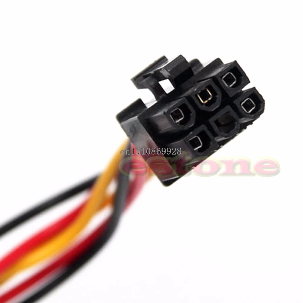 1 шт. 2X 4 контактный кабель адаптера питания Molex к 6 контактному PCI Express PCIE|power adapter|6 pin