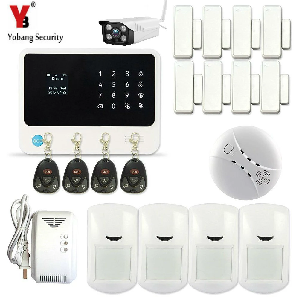YobangSecurity GSM GPRS Wireless WiFi Home font b Alarm b font System Russian Spanish French Swedish