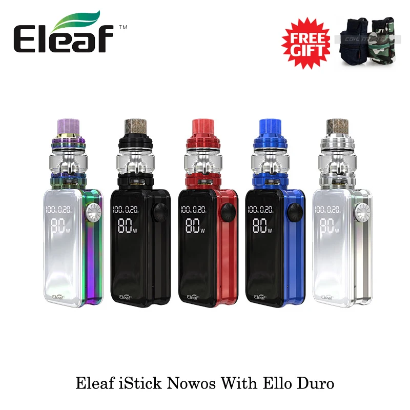 

electronic cigarettes 80W Eleaf iStick Nowos 4400mAh Battery Ello Duro SubOhm Tank 6.5ml Capacity Vape Vaporizer VS Ijust 3 Ecig