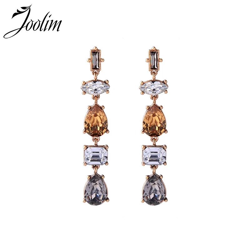 JOOLIM классические стеклянные серьги-капли модные ювелирные изделия дизайн ювелирные изделия элегантные серьги