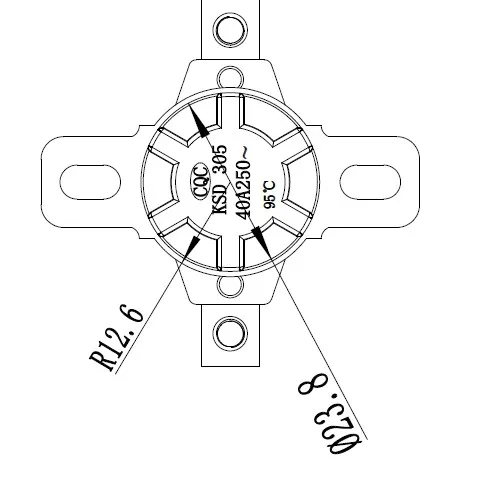 1 шт. KSD305/KSD305S 85C/95C 45A250V градусов авто ручной сброс температуры тепловой контроль нагреватель термостат