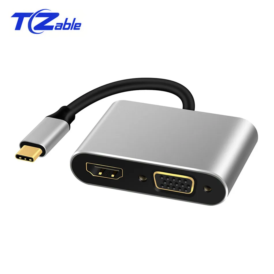 

USB C To HDMI 4K VGA Adapter USB 3.1 Type C USB-C to VGA HDMI Video Converters