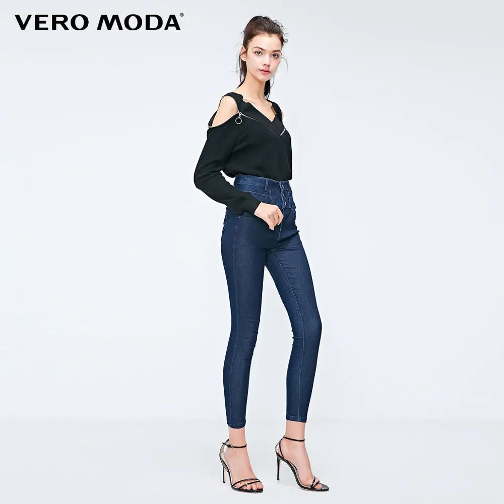

Vero Moda Women's Slim Fit High Waist Crop Slim Fit Jeans | 318349516
