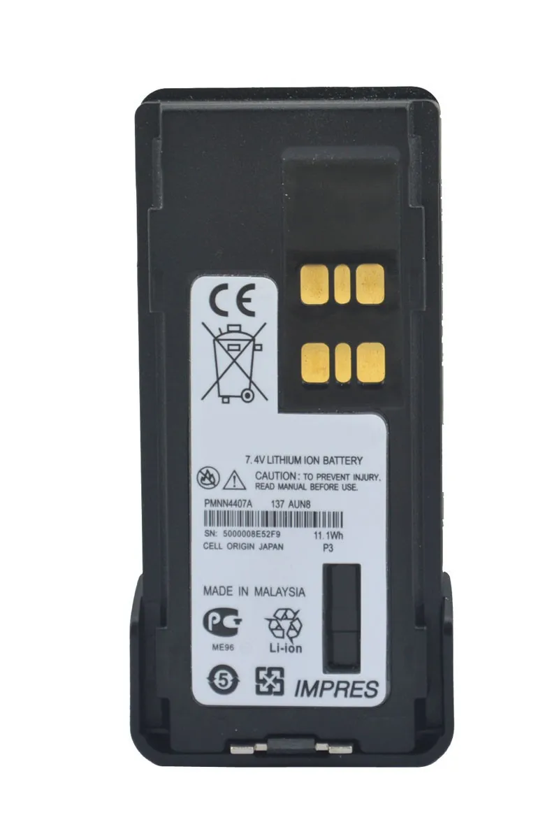 Pmnn4407a mototrbo impres литий-ионный 1800 мАч Батарея для Motorola mototrbo gp328d XiR p8668 xpr 7550 dp4800 dgp8550 DMR Радио