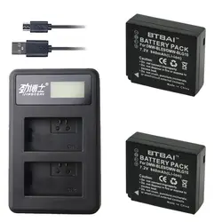 2 шт. DMW-BLG10 ДМВ BLG10 DMW-BLE9 ДМВ BLE9 DMWBLE9 Камера Батарея + ЖК-дисплей USB Зарядное устройство для цифрового фотоаппарата Panasonic Lumix DMC GF6 GX7 GF3 GF5 GX80