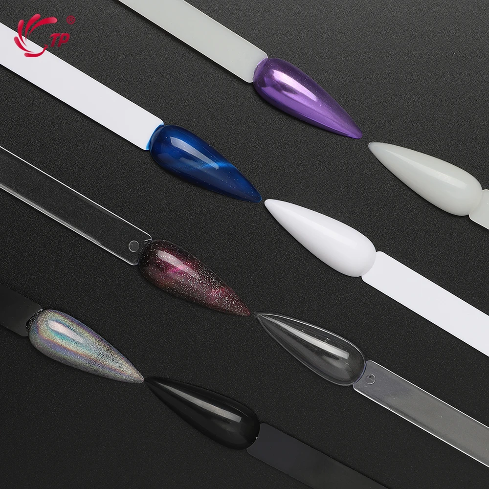 

TP Cusp Fake Tips for Nail Art Polish UV Gel Sticker Tool Palette Color Chart False Practice Long Stiletto Display Card Board
