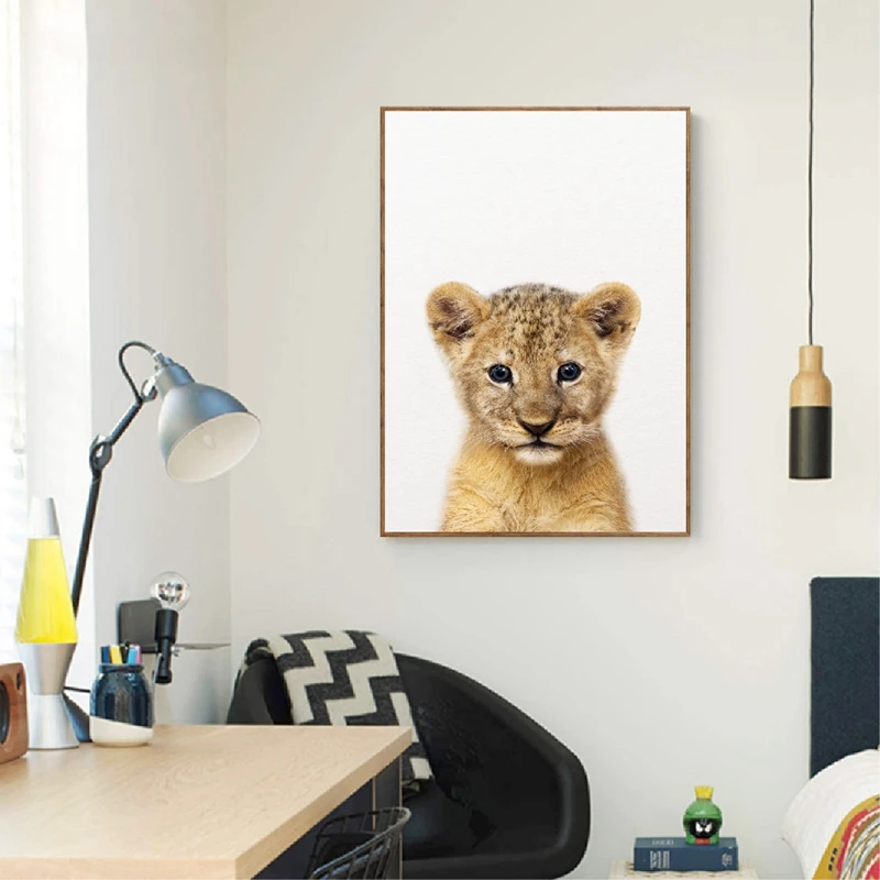 Lion Cub Canvas Print Kids Room Decor