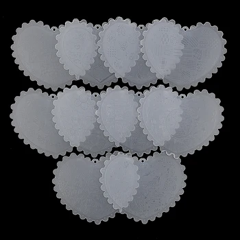 

10 Designs Nail Art Stamping Plates Plastic Template Set Heart Lace Flower Rose Lace Image Manicure Plate for Polish Nail Stamp