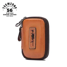 Кожаный брелок Для мужчин Key Holder Организатор Чехол кожа коровы ключи от машины сумка кошелек ключница случае ключ Mni карты сумка j50