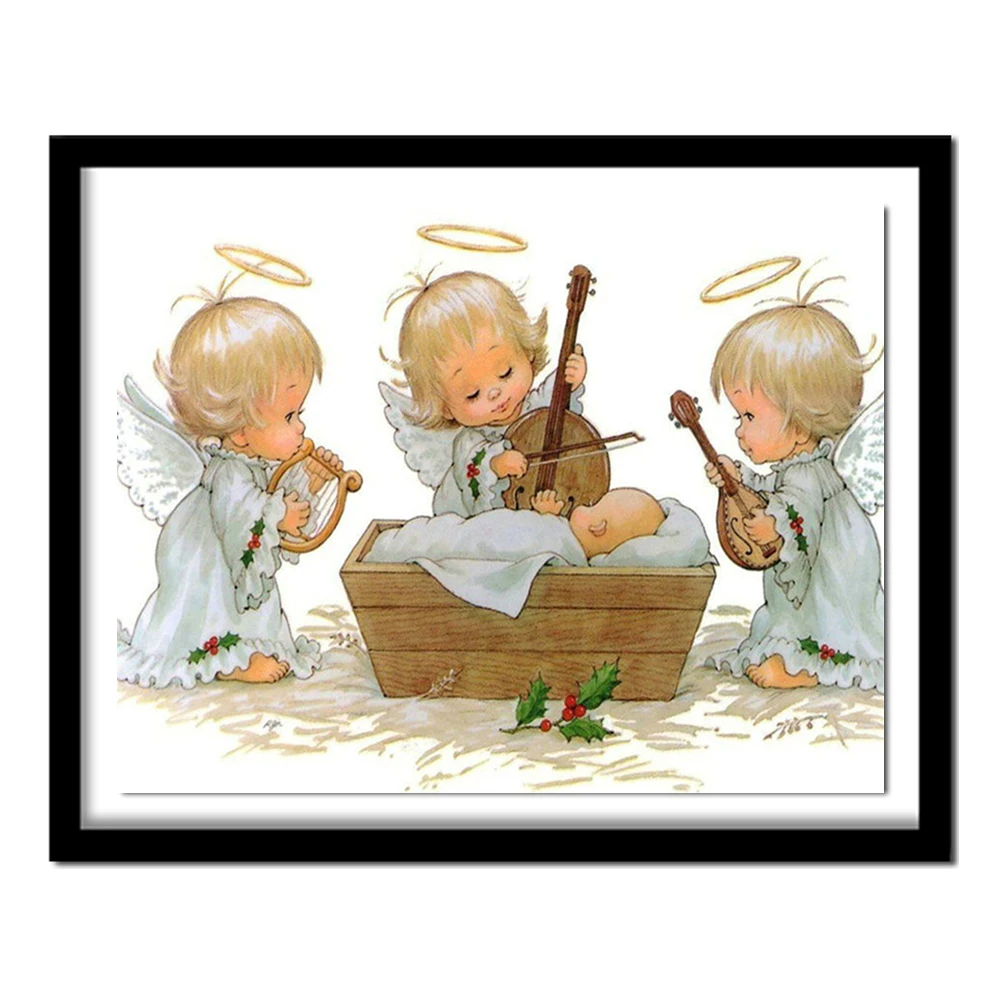 

Needlework 5D Diy Diamond Painting Cross Stitch Christmas Angel Wall Sticker Painting Diamond Diamond Embroidery CJ169