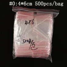 500 шт прозрачные ювелирные изделия с замком на молнии, Закрывающиеся Пластиковые Полиэтиленовые прозрачные сумки,, вечерние подарочные пакеты для мероприятий 4 см x 6 см