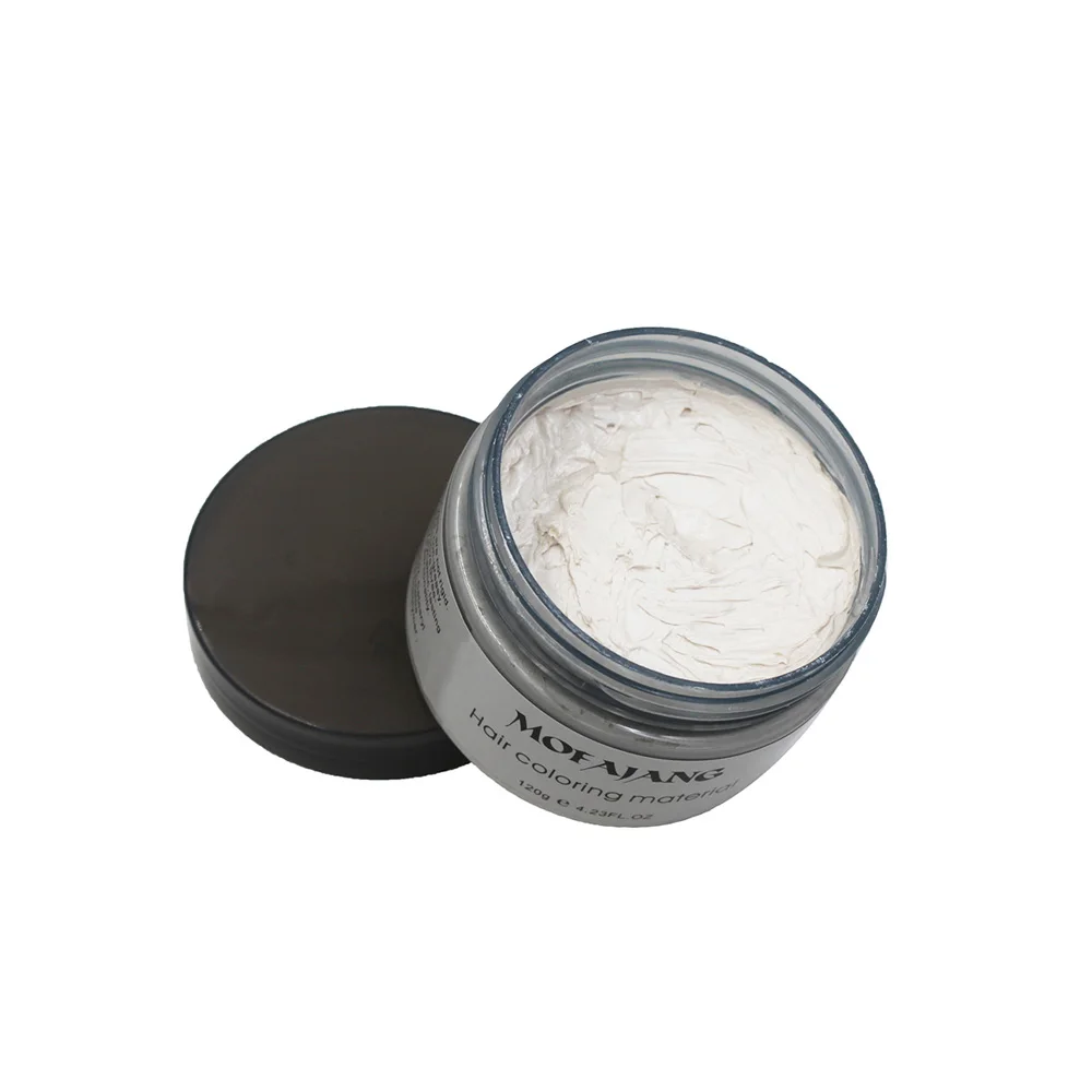white hair wax