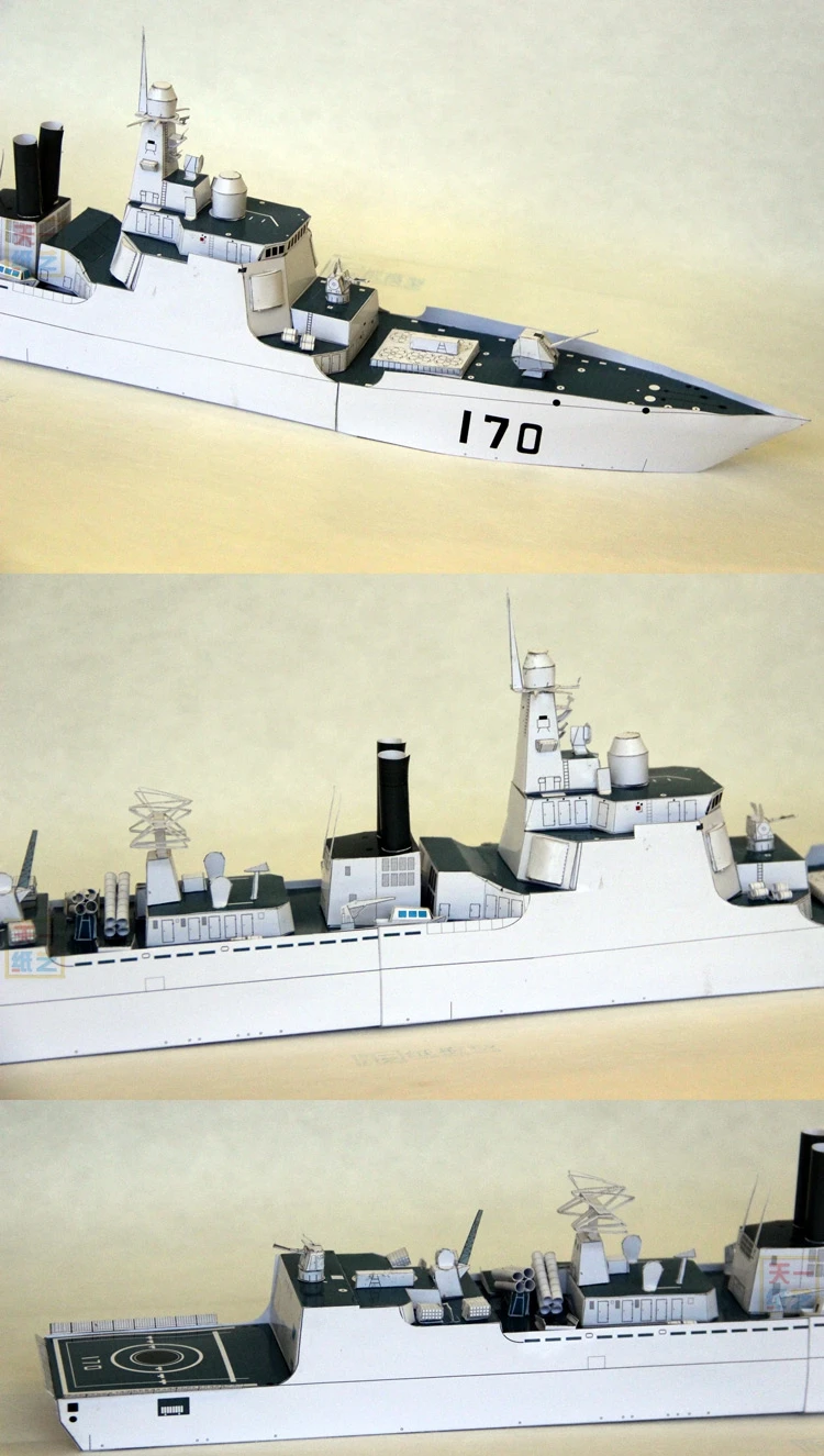 052C ракетный эсминец 170 Ланьчжоу 3D Бумага модель «сделай сам» головоломка студентов ручной класса Военная игрушка маятник