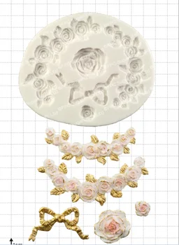 

Silicone Mould Custom Section Rosette Ribbon Ribbon European Style Cake Cup Mold Square Candy Mold Silicone Rubber PRZY 001