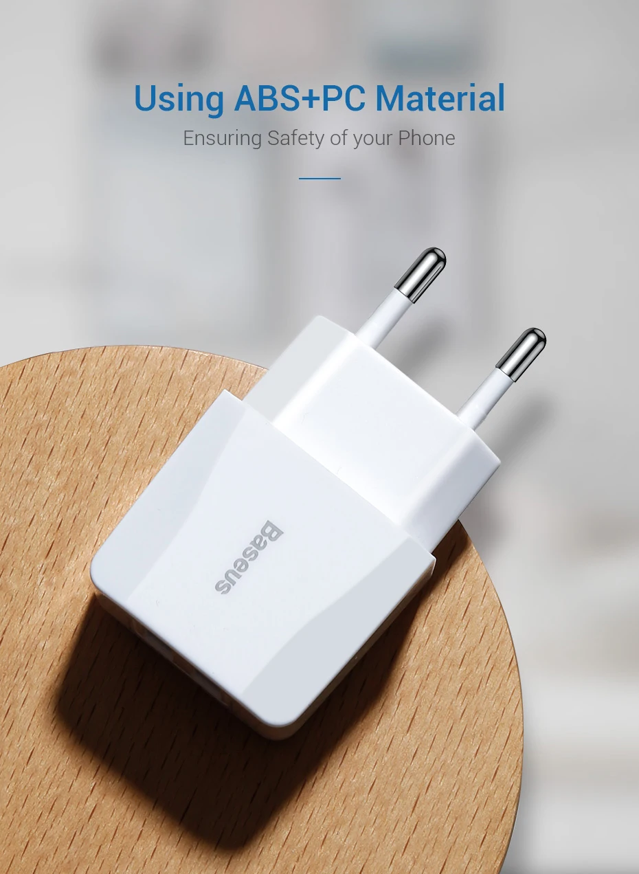 Baseus портативное двойное USB зарядное устройство 5 В 2.1A для iPhone X 8 7 6 зарядное устройство с европейской вилкой быстрое настенное зарядное устройство для samsung S8 Note 8 Xiaomi Mi 8