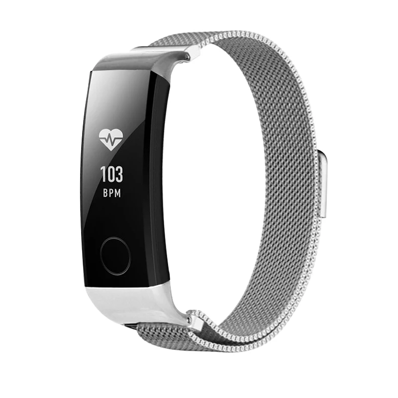 

Milanese loop Strap For Honor Band 3 Magnetic buckle length freely adjustable honor band 3 Sports bracelet wristband