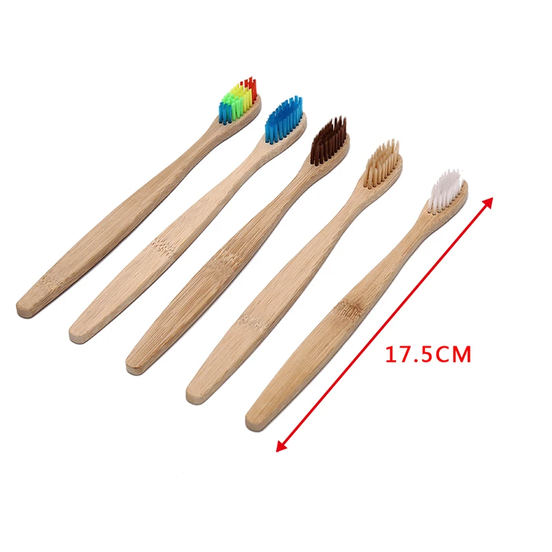 10 шт./4 шт. экологически Деревянный Зубная щетка "Радуга" Bamboo Зубная щетка Бамбук волокна деревянной ручкой зуб кисточки отбеливание Радуга