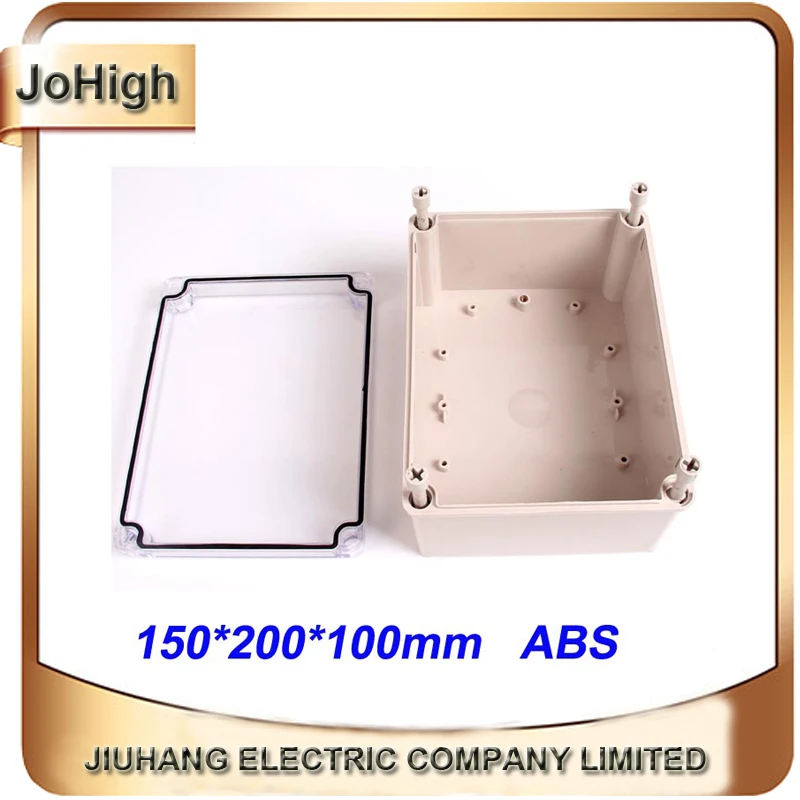 

Free Shipping Top Quality PVC Cover ABS body Transparent Cover IP66 Small Plastic Enclosure 150*200*100mm