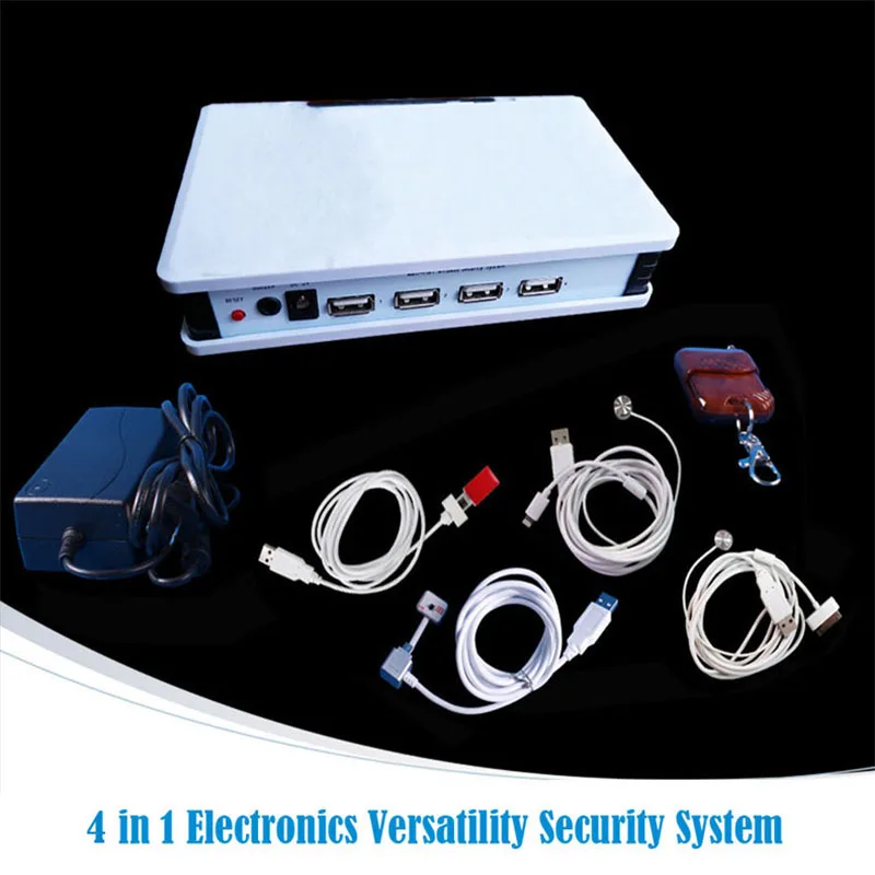 

4 in 1 tablet pc and phone security display alarm system for electronics shop anti-theft sale+EMS/DHL free