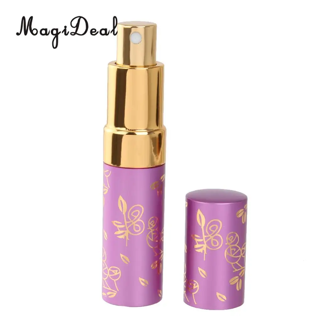 15ml Aftershave Atomizer Bottle Pump Travel Refillable Spray Purple Spray Atomizer glass Anodized Aluminium Scent bottle