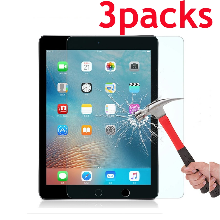 

3packs tempered glass screen protector for Huawei mediapad T1 T2 T3 T5 M1 M3 M5 M6 8.4 7.0 8.0 9.6 10.8 tablet protective film