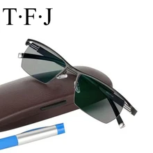 Фотохромные очки для чтения для мужчин и женщин, высококачественные металлические солнцезащитные очки с диоптриями, старый светильник, для улицы, дальнозоркие оптические очки