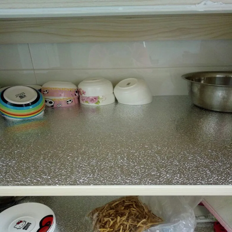 New Kitchen Wall Aluminum Foil Oil-proof Stickers Anti-fouling High-temperature Self-adhesive Croppable Wallpaper Wall Sticker