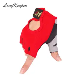 LongKeeper модные спортивные Перчатки Half-палец варежки без пальцев мужчины женщины перчатка Упражнение Половина Finger Luva фитнес мужской Guantes