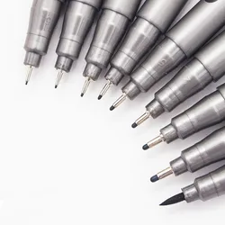 Crayon liner à embout fin pour pigment/encre/marqueur, idéal pour croquis, différentes pointes: 0,05/0,1/0,2/0,3/0,4/0,5/0,6/0,8 