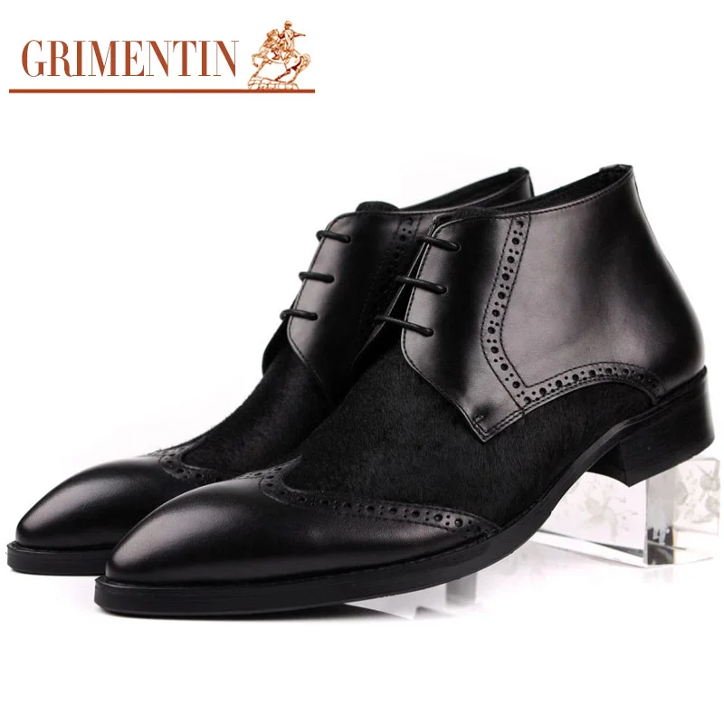 Brown Horsehair Leather Mens Shoe Brown Horsehair Leather Mens Shoe