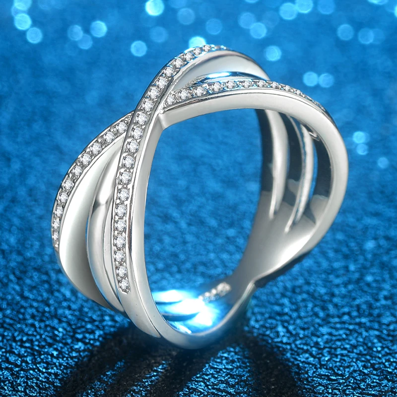 YANHUI, новая мода, 925 серебряные кольца с крестом для женщин, размер 5, 6, 7, 8, 9, 10, женское кольцо на палец для вечеринки, циркониевое ювелирное изделие, KYRA0118