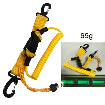 

Diving Shark Coil Lanyard with Snaps and Quick Release Buckles Diving Cameras Diving Lanyard With Buckle Clips