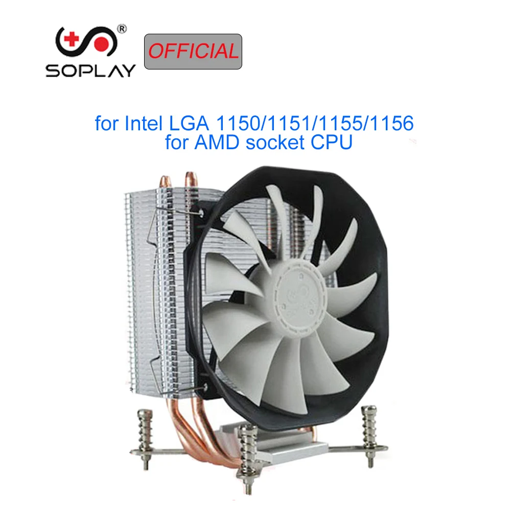 

SOPLAY CPU Cooler 3 Heatpipes 4pin 115mm PWM Fan Cooler 64.19CFM for AMD Intel 1150 1151 1156 CPU Cooling Radiator Fan 120mm