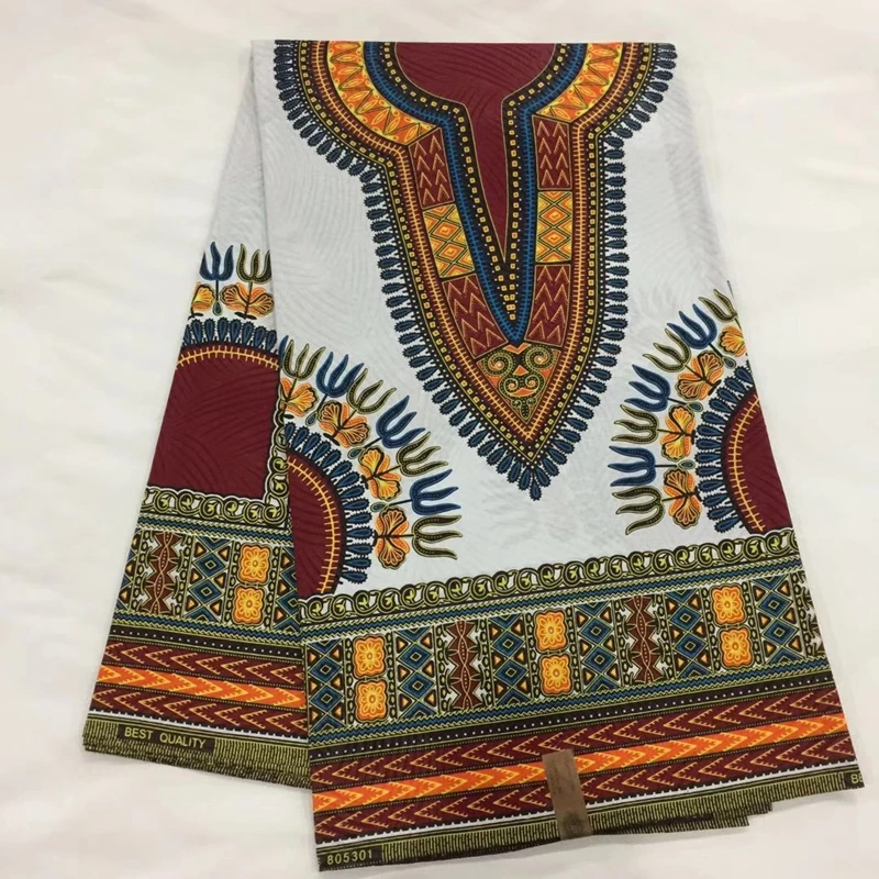 High quality African wax dashiki fabric cotton material Nigerian white color classic 2018 dutch