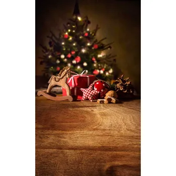 

Christmas Tree Gift Box Backgrounds Vinyl cloth Computer printed christmas backdrops