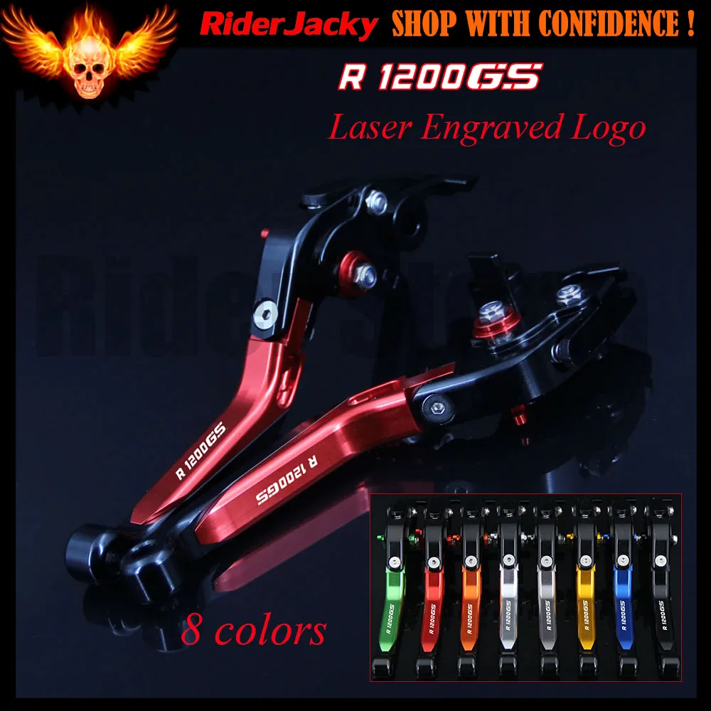 

Laser Logo For BMW R1200GS(LC) R 1200GS 2013-2017 2014 2015 2016 Red+Black Motorcycle CNC Adjustable Folding Brake Clutch Lever