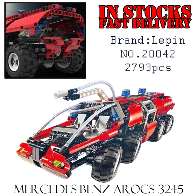 

Lepin 20042 674Pcs Genuine Changing Technic Series The Airport Fire Truck Set Educational Building Block Bricks Toy for children